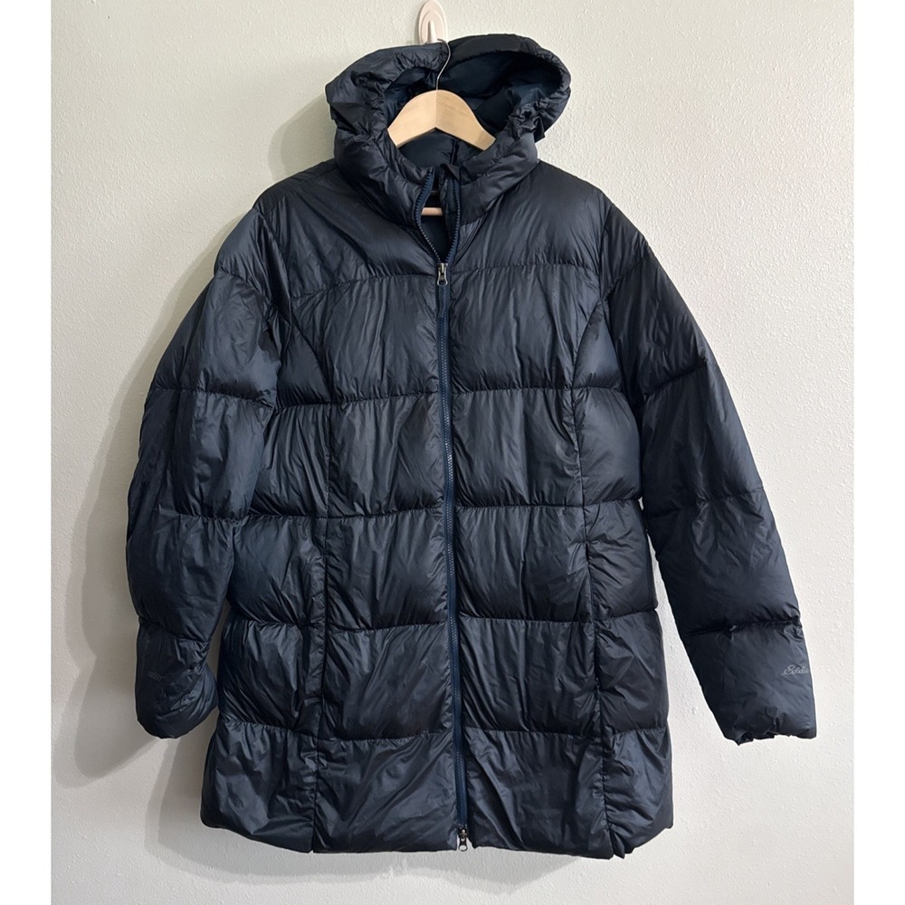 Eddie Bauer EB 550 Luna Peak Down‎ Parka Green Hooded Puffer Jacket Womens XXL
